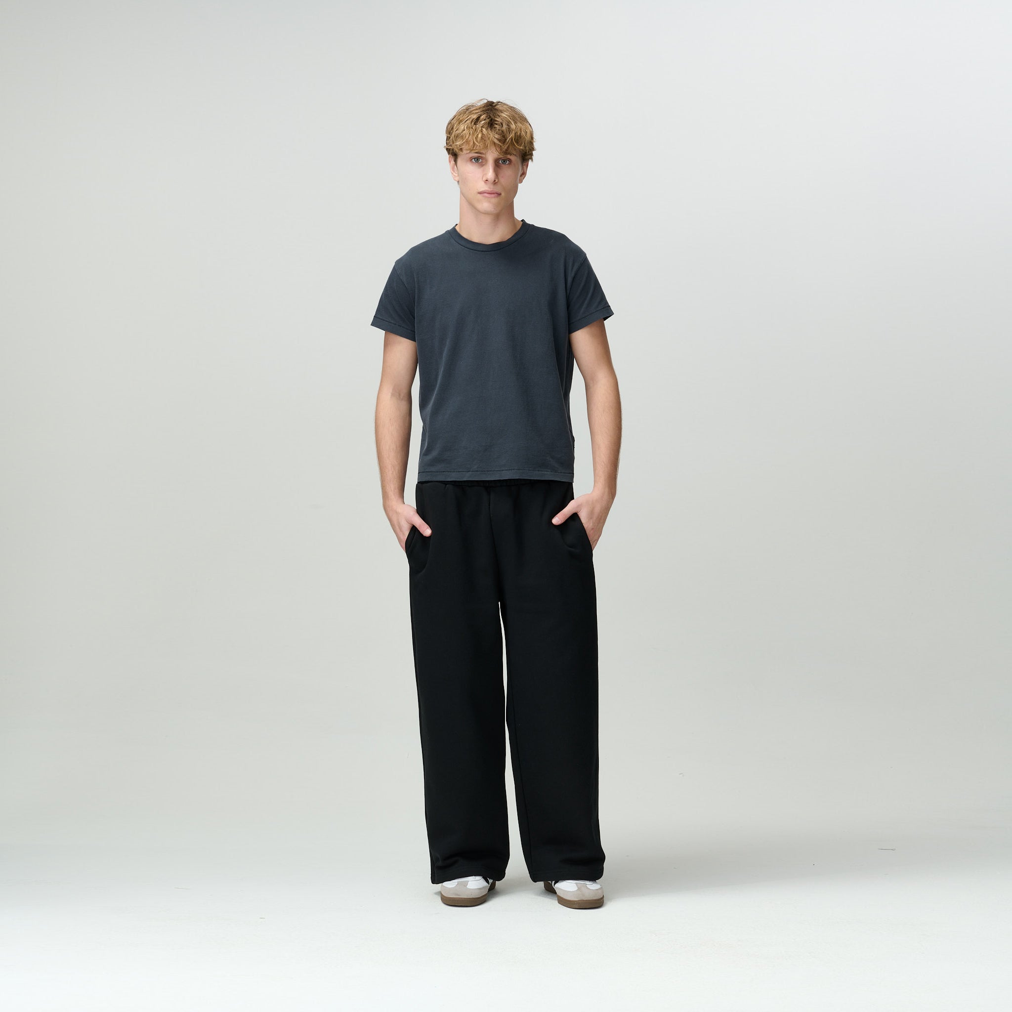 Jet Black Baggy Sweatpants