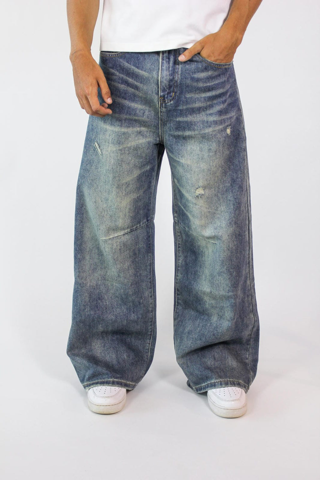 Distressed Blue Denim